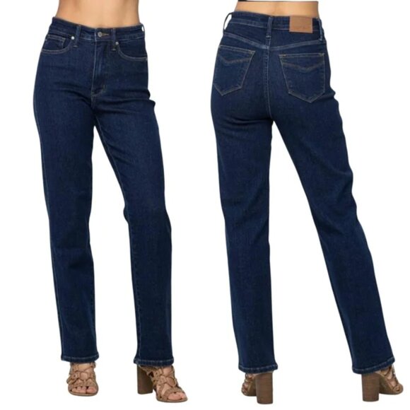 Judy Blue Straight High Rise Jeans - Picture 1 of 10
